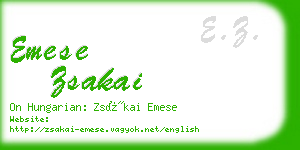 emese zsakai business card